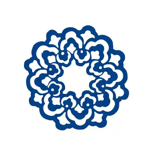 Blue And White Porcelain Pattern Illustration Material
