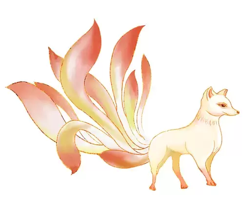 Legendary Animal,nine-tailed fox Illustration Material