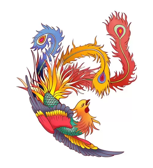 Chinese Phoenix Illustration Material