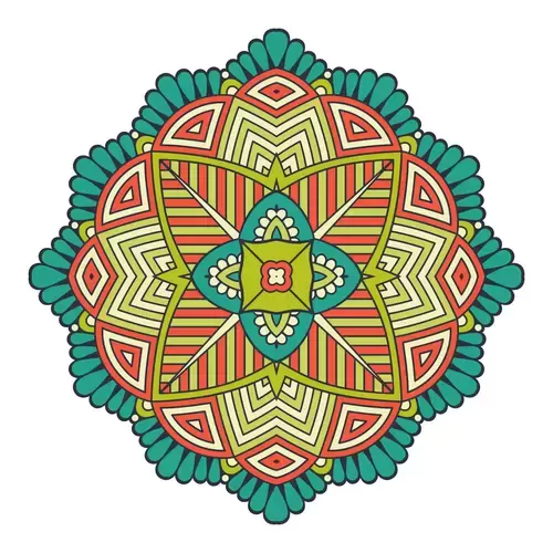 Ethnic Dress Pattern Illustration Material