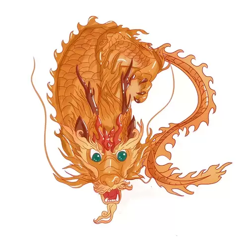 Chinese Dragon Illustration Material