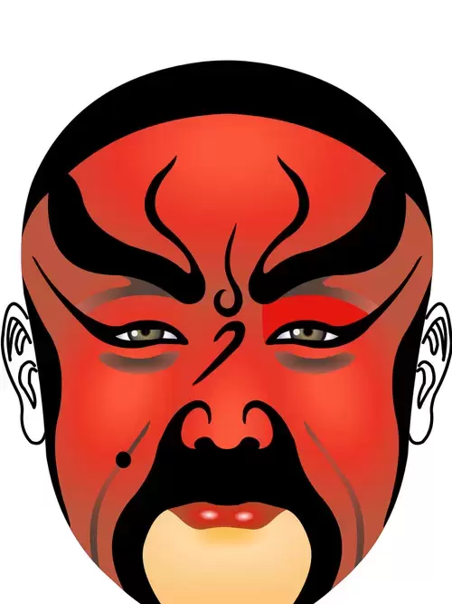 Peking Opera Masks Illustration Material