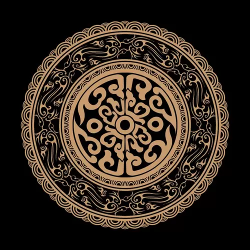 Chinese classical circular pattern, Illustration Material