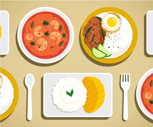 Local cuisine Illustration Material
