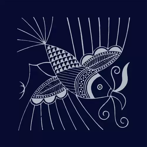 Batik patterns,Fish Illustration Material