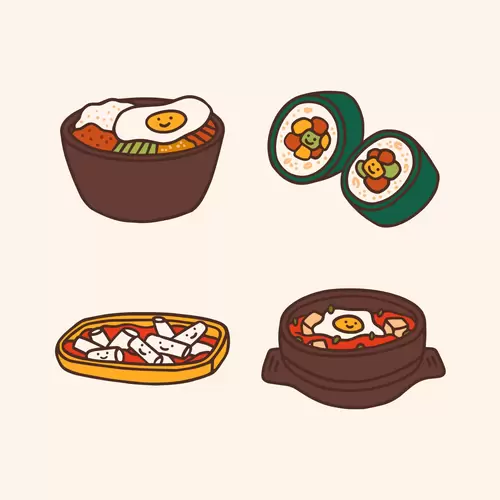 Local cuisine Illustration Material
