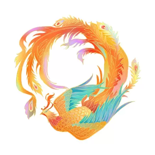 Chinese Phoenix Illustration Material