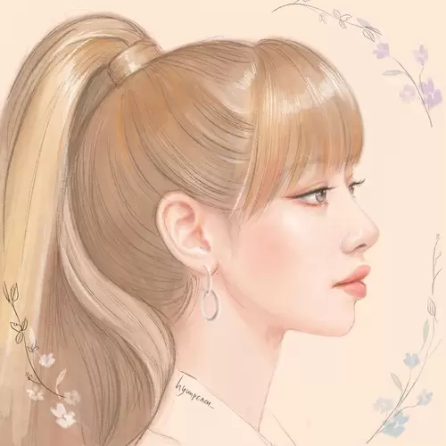 Beautiful Girl,Domineering,Ponytail Illustration Material