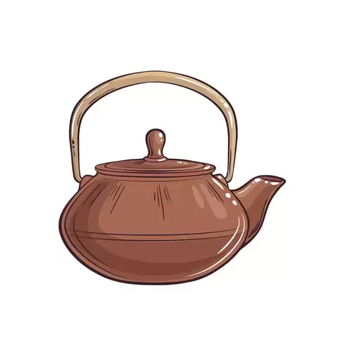 Tea Set Icon,Zisha teapot Illustration Material