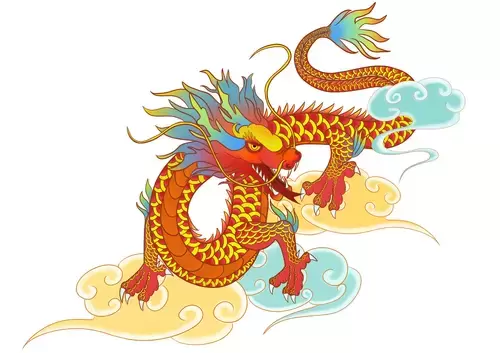 Chinese Dragon Illustration Material