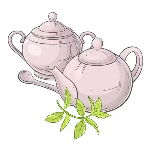 Tea Set Icon Illustration Material