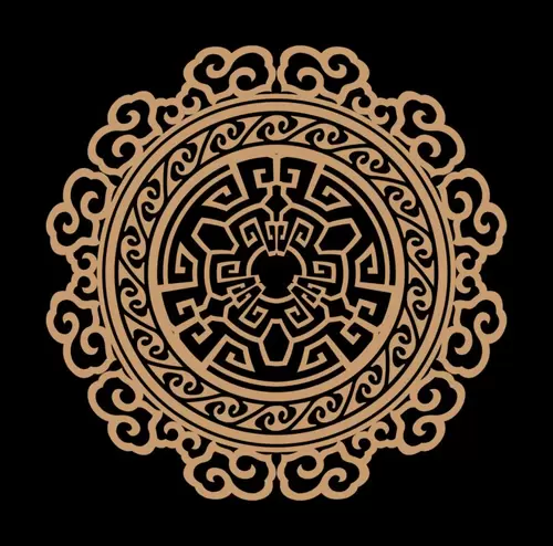 Chinese classical circular pattern, Illustration Material