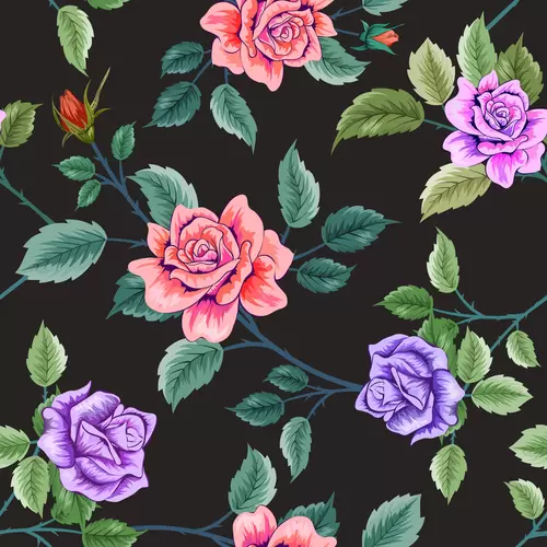 Flower Pattern Illustration Material
