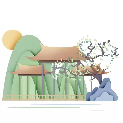 Micro Landscape Illustration Material