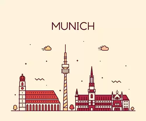 Global City,Munich Illustration Material