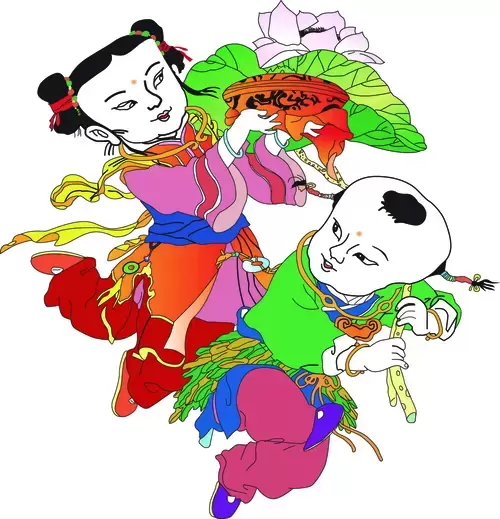 Lucky Doll,Chinese New Year Illustration Material