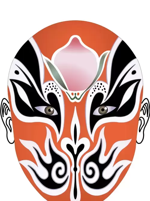 Peking Opera Masks Illustration Material