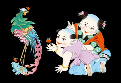 Doll in new year pictures Illustration Material