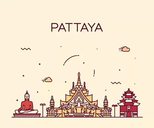 Global City,Pattaya Illustration Material