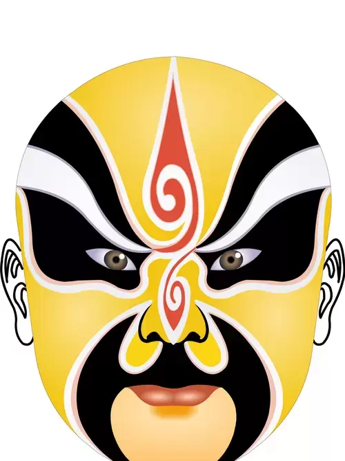 Peking Opera Masks Illustration Material