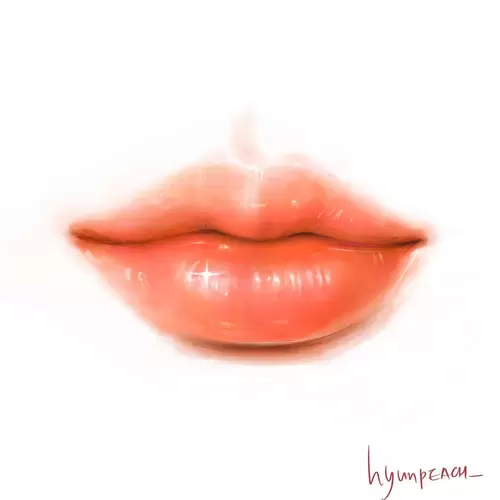 Beautiful Girl,Sexy Red Lips Illustration Material