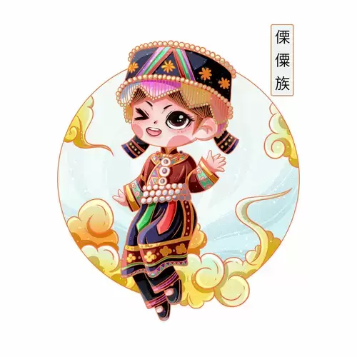 China's 56 Ethnic Groups,Lisu Illustration Material