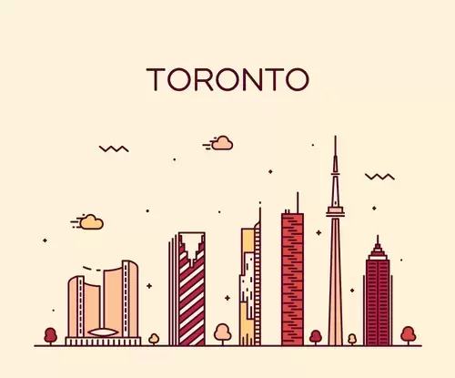 Global City,Toronto Illustration Material