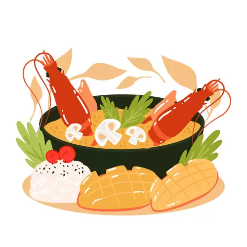 Local cuisine Illustration Material