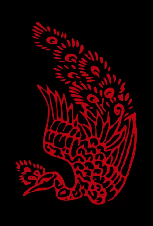 Dragon and Phoenix Pattern Illustration Material