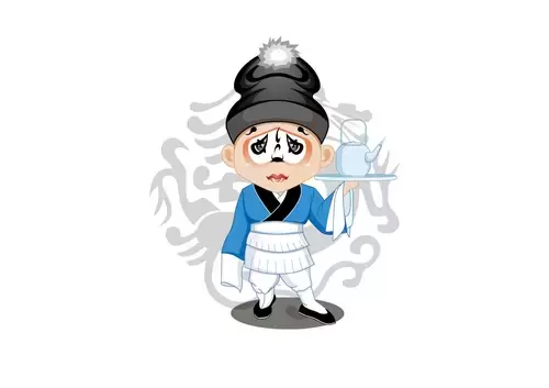 Peking Opera Masks Illustration Material