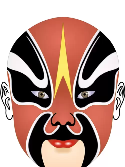 Peking Opera Masks Illustration Material