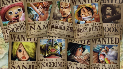 One Piece,Straw Hat Pirates Wanted Poster 4K Wallpaper