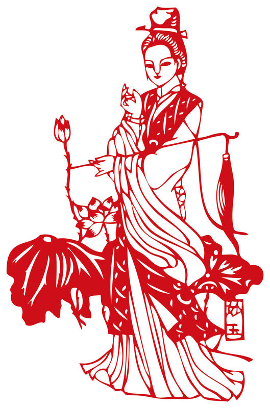 Dream of the Red Chamber: Miao Yu Paper Cutting Illustration Vector