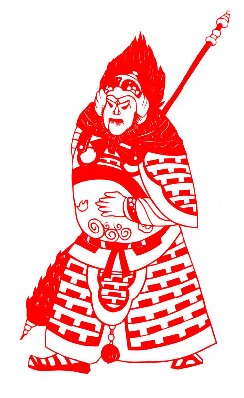 Water Margin: Qing Ming Paper Cutting Illustration Vector
