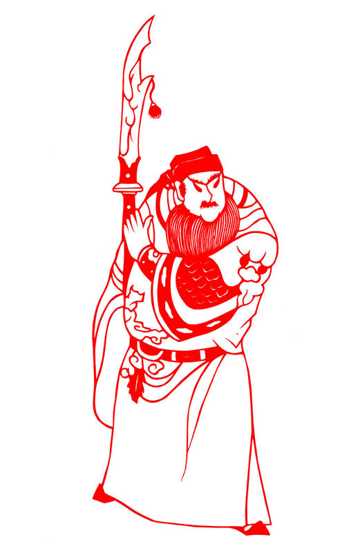 Water Margin: Zhu Tong Paper Cutting Illustration Vector