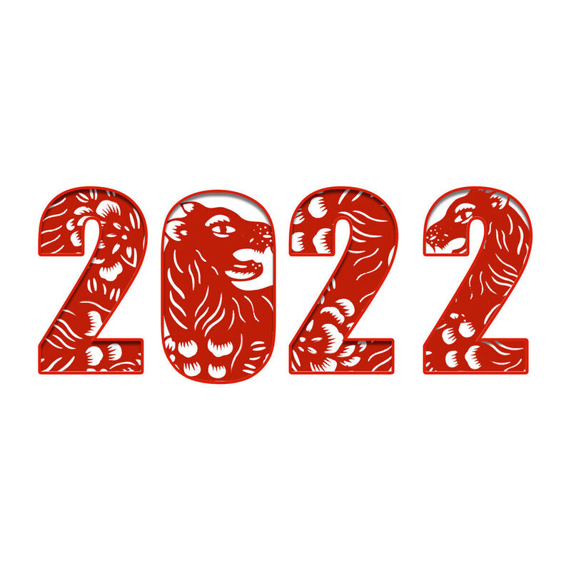 Year of the tiger Paper Cutting Illustration Vector