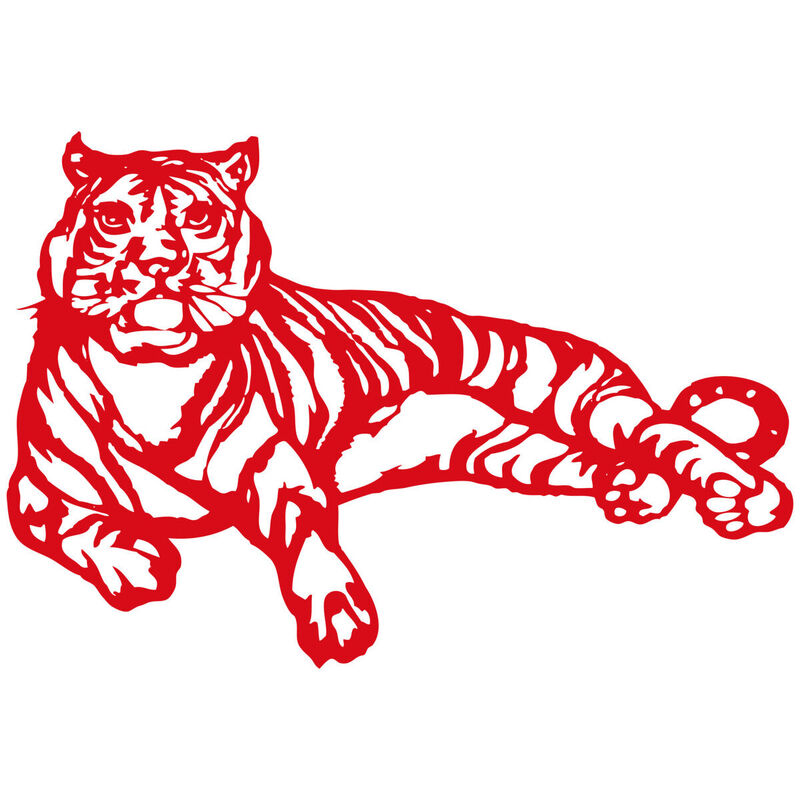 Year of the tiger Paper Cutting Illustration Vector