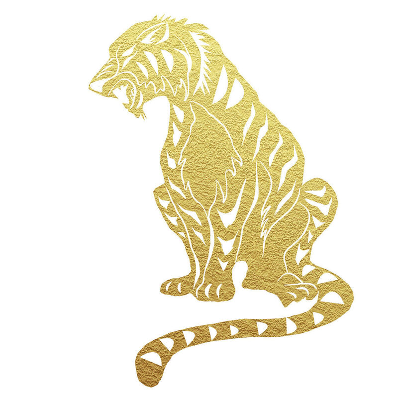 Year of the tiger Paper Cutting Illustration Vector