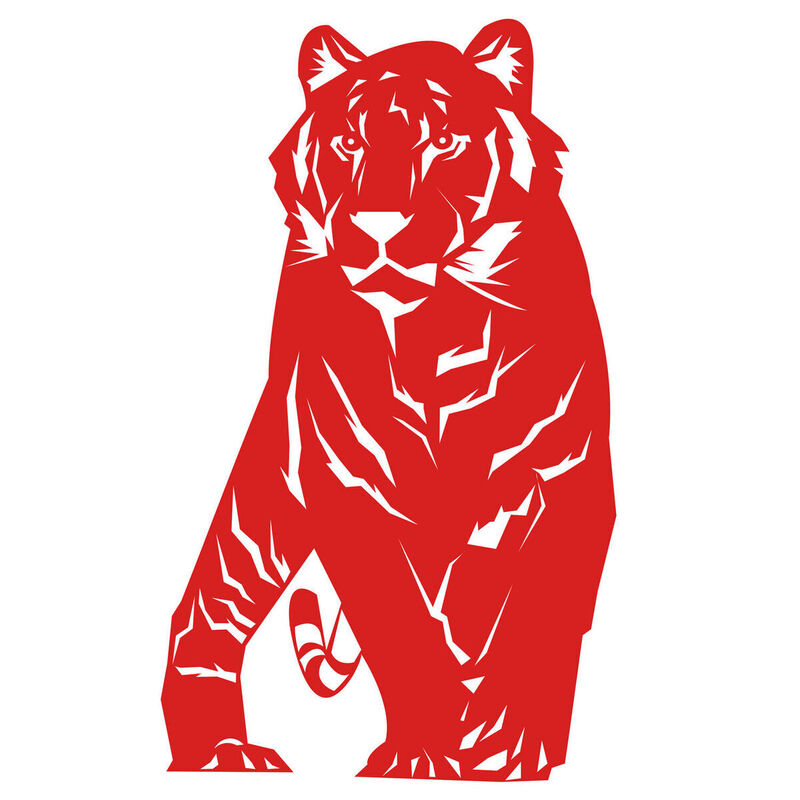 Year of the tiger Paper Cutting Illustration Vector