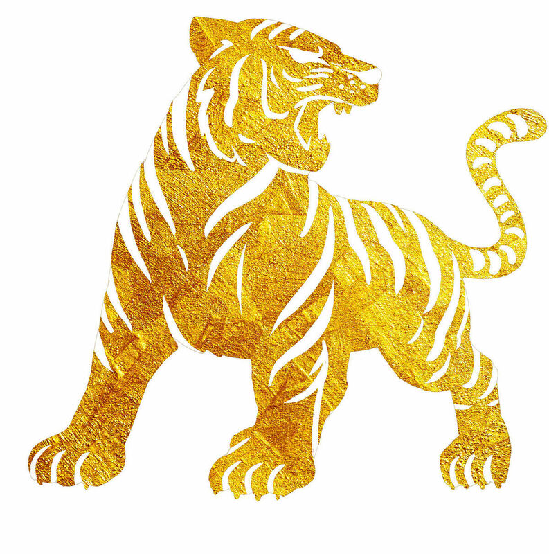 Year of the tiger Paper Cutting Illustration Vector