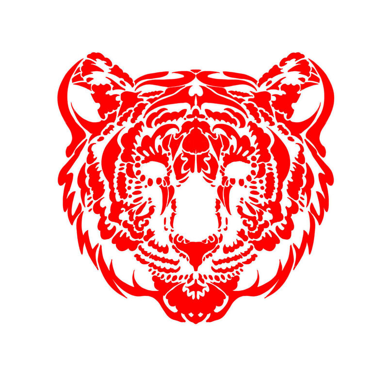 Year of the tiger Paper Cutting Illustration Vector