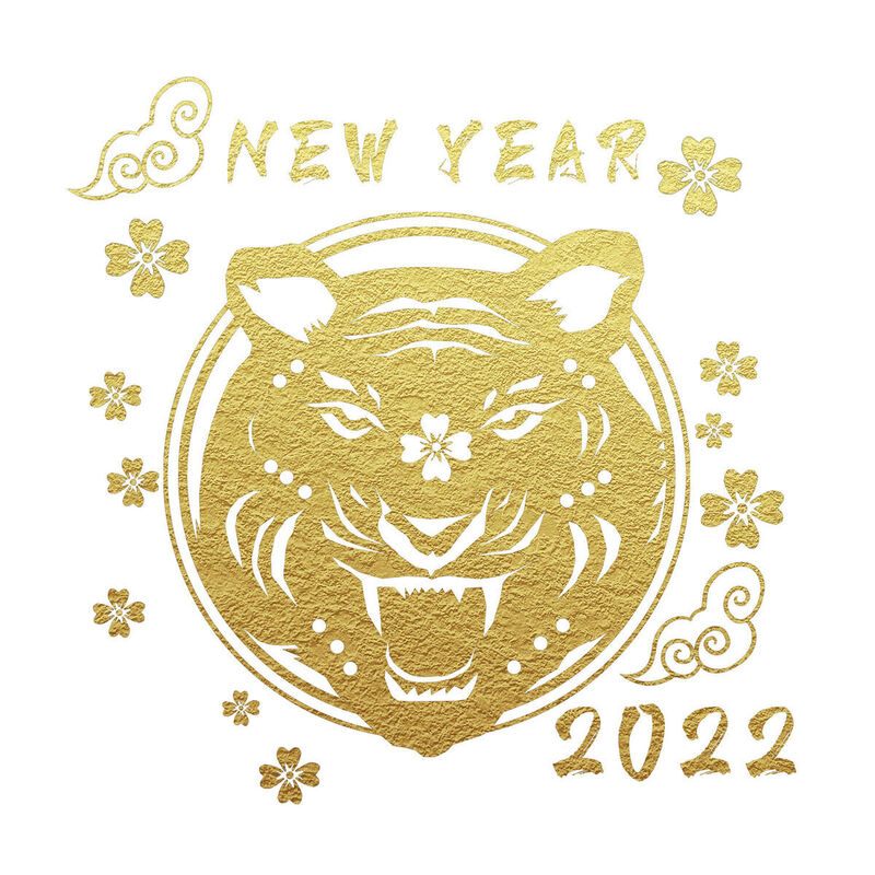 Year of the tiger Paper Cutting Illustration Vector