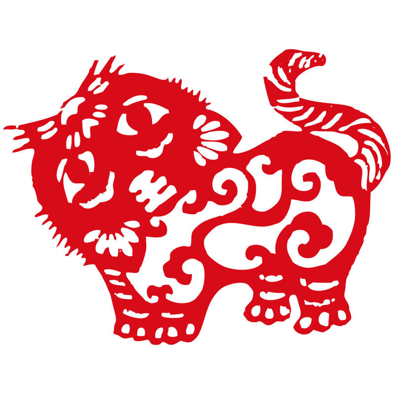 Year of the tiger Paper Cutting Illustration Vector