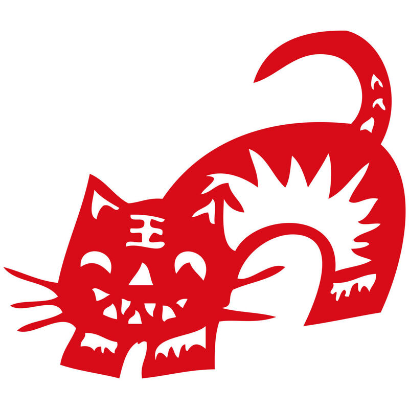 Year of the tiger Paper Cutting Illustration Vector