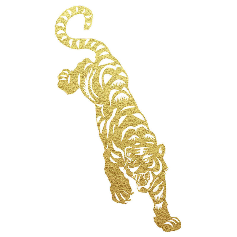 Year of the tiger Paper Cutting Illustration Vector