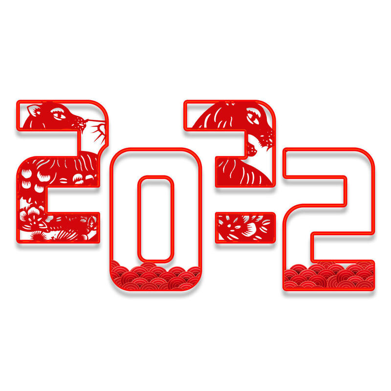 Year of the tiger Paper Cutting Illustration Vector