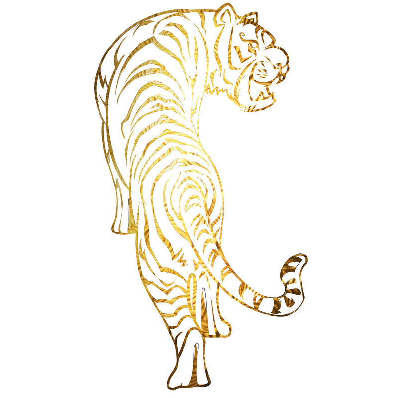 Year of the tiger Paper Cutting Illustration Vector