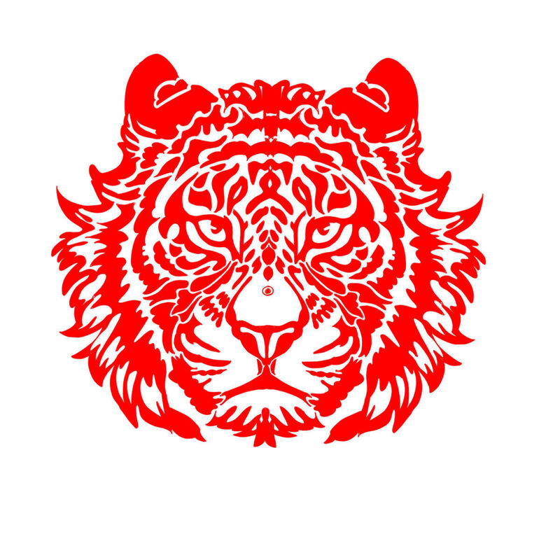 Year of the tiger Paper Cutting Illustration Vector